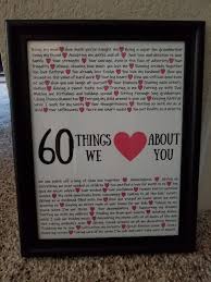 Diy Birthday Gift Ideas For Grandma 60 Things We Love About You 60th Birthday Gift For Grandmother Birthday Presents For Mom Mom 60th Birthday Gift 60th Birthday Ideas For Mom