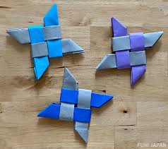 These traditional origami stars are also called shuriken and resemble the weapon itself. Origami Ninja Star