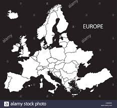 Start studying europa länder (karte). Europa Mit Lander Karte Schwarz Weiss Abbildung Stock Vektorgrafik Alamy