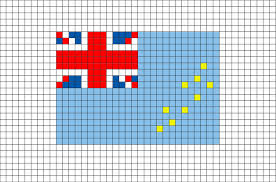 Flag Of Tuvalu Pixel Art Pixel Art Drapeau Pixel