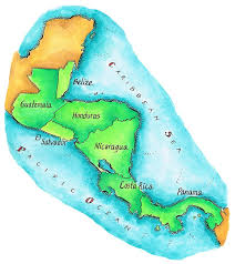 Map Of Central America By Jennifer Thermes Central America Map America Map Art Central America