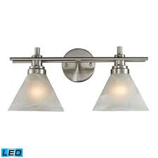 Check spelling or type a new query. Pemberton 2 Light Vanity Lamp In Brushed Nickel With White Marbleized Glass Includes Led Bulbs