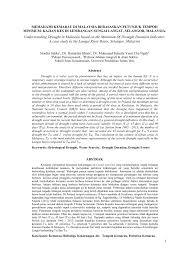 Tempoh masa gangguan dan pemulihan bekalan air adalah berbeza mengikut kawasan yang terjejas dan bergantung kepada lokasi premis pelanggan. Pdf Memahami Kemarau Di Malaysia Berasaskan Petunjuk Tempoh Minimum Kajian Kes Di Lembangan Sungai Langat Selangor Malaysia