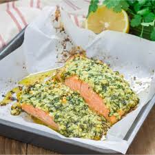 Low Carb Lachs Mit Parmesan Krauter Kruste Traumhaftes Rezept