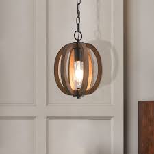 wooden pendant light kitchen island