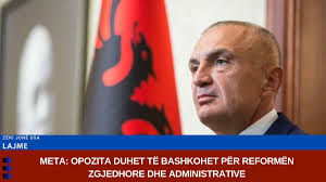 Presidenti i Partisë së Lirisë, Ilir Meta, ka publikuar një reagim në  Facebook ku thekson se prioriteti i padiskutueshëm i opozitës duhet të jetë  një qëndrim i përbashkët për Reformën Zgjedhore. Sipas