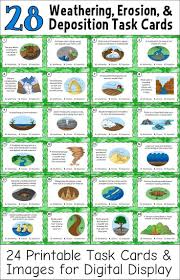 Weathering Erosion And Deposition Worksheet Weathering And Erosion Task Cards Bundle In 2020 Weathering And Erosion Earth And Space Science Science Teaching Resources