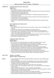 Cyber Security Specialist Resume Samples Velvet Jobs