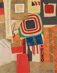 Kurt Schwitters Untitled Vanlilla Chocolate No 103c Signed Ks And Dated 21 Collage Paper Mounted On Paper Image Size 13 X 1 Kurt Schwitters Art Collage