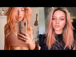 How to dye your hair peach. Diy Peach Hair Tutorial Youtube