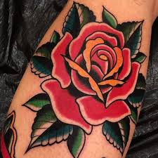 Samuele Briganti No Stencil Rose Done St Boldwillhold Tattoo Traditional Rose Tattoos Rose Tattoos Traditional Tattoo Flowers