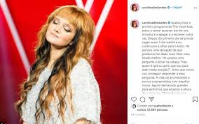 Carolina deslandes vive um dos grandes desafios da sua vida profissional. Carolina Deslandes Faz Balanco Da Estreia Do The Voice Kids