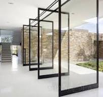 Best Commercial Entrance Interior Black Aluminum Glass ...