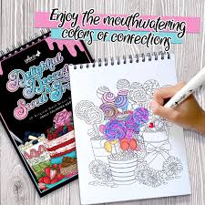 Coloring pages online for adults. Buy Colorit Delightful Desserts And Sweet Treats Adult Coloring Book 50 Single Sided Designs Thick Smooth Paper Lay Flat Hardback Covers Spiral Bound Usa Printed Desserts Coloring Pages Online In Taiwan B08l8kw2l4