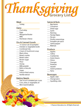 An turkey breast is a great way to try out something different. Thanksgiving Grocery List Printable Familyeducation