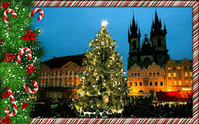 Czech language happy holidays stylish christmas holiday card. Christmas In Czech Republic