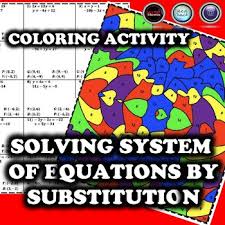 The following color by number worksheets have been designed around different themes. Solving Systems Of Equations By Substitution Coloring Worksheets Teaching Resources Tpt