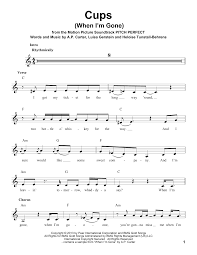 Find more of anna kendrick lyrics. Cups When I M Gone Sheet Music Anna Kendrick Pro Vocal