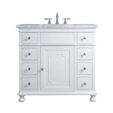 Shop a great selection of single sink vanities from different sizes and finishes for you bathroom caroline avenue 24 single bath vanity in espresso with dazzle white quartz top and round sink. Stufurhome Hd 1013w 36 Cr Abigail Embellished 36 Inch White Single Sink Bathroom Vanity