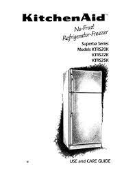 Total depth with refrigerator door opened at a 90 degree angle deepest possible was 45 1 2 inches. Kitchenaid Refrigerator Repair Manual Manualzz