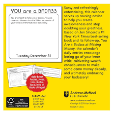 You Are A Badass 2019 Day To Day Calendar Calendar Day To Day Calendar Desk Calendar Badass Day Desk Calendar Day Greatful Create Yourself