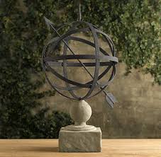 Love This Armillary Such Simple Clean Lines Sitting On Cement Stand Decoration Jardin Jardins Decoration
