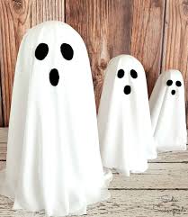 Budget Friendly Ghost Decor Ghost Decoration Scary Halloween Decorations Diy Floating Ghosts