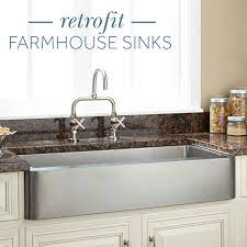 Because Of Their Shorter Apron You Can Fit A Retrofit Farmhouse Sink Into Existing Cabinetry Get Farmhouse Sink Installation Short Apron Farmhouse Sink Sink