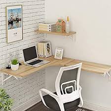 Amazon Com Sjysxm Floating Shelf Corner Computer Table Wall Table Folding Table L Shaped Table Wall M In 2020 Floating Corner Desk Wall Table Folding Kids Corner Desk