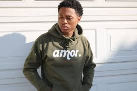 Elijah Johnson The Rapper Wearing Amor Hoodie Elijah Johnson Hoodies Graphic Sweatshirt