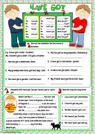 Have Got Has Got Interactive And Downloadable Worksheet You Can Do The Exercises Online Or Do English Exercises English As A Second Language English Lessons