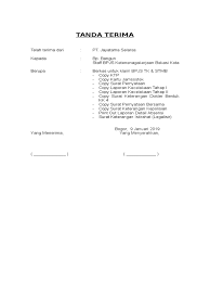 Draf surat tanda terima dokumen. Tanda Terima Doc