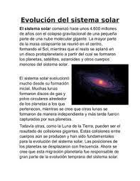 Planetas, planetas enanos, asteroides, cometas, satélites. Calameo La Evolucion Del Sistema Solar