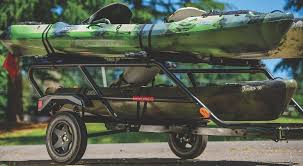 Academy has a tandem kayak trailer completly rigged out for two kayaks, it also a large gear box mounted to it. 7 Best Kayak Trailers Of 2021 Outdoorgeartoday