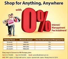 Plan covers local and overseas purchases including ecommerce purchases. Public Bank Flexipay Plan
