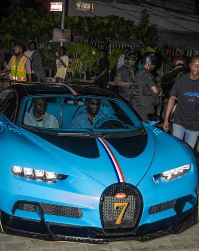 Burna Boy outside last night with his Bugatti 🤯💥