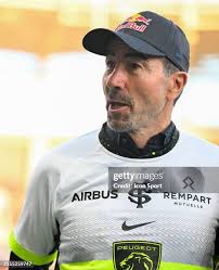 Paul Graou of Stade Toulousain and Clement Verge of Stade Toulousain...  News Photo