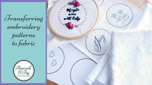 Test embroidery threads for colorfastness. Transferring Embroidery Patterns To Fabric Youtube