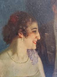 Proantic: "the Lodge" Large Oil On Canvas By Henri Joseph Thomas