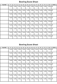 Printable Bowling Score Sheets Download In Pdf