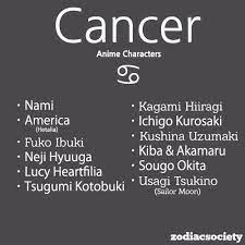 Which anime character am i? Anime Zodiac Signs Zodiac Signs Funny Zodiac Signs Cancer Anime Zodiac