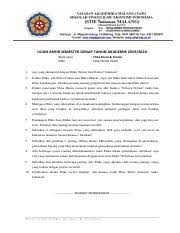 Maybe you would like to learn more about one of these? Soal Uas Etika Bisnis Profesi Pdf Ujian Akhir Semester Genap Tahun Akademik 2019 2020 Mata Ujian Etika Bisnis Profesi Sifat Take Home Exam 1 Apa Course Hero