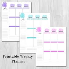 Weekly Planner Printable Erin Condren Style Undated Week On Etsy Weekly Planner Printable Weekly Planner Printable Planner
