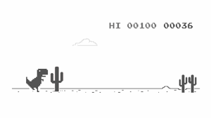 Press space to start the game and jump your dino, use down arrow (↓) to duck. How To Play The No Internet Google Chrome Dinosaur Game