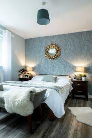 From slipper chairs to occasional accent chairs and bergeres, you can hardly go wrong. Contemporary Teal Master Bedroom With Gold Accents Contemporary Bedroom Other By Inna Hart Interiors Houzz