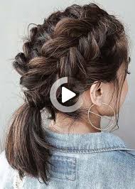 Freanch Braid In 2020 Braids For Short Hair Braided Prom Hair Hair Styles