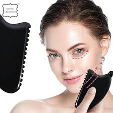 Black Gua Sha With Face Sculpting Tool Black Guasha Comb Edge For Face And  Body Massage Guasha