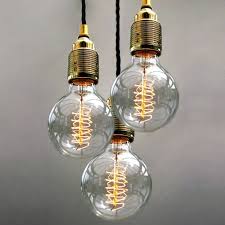 Set Of Three Bulb Pendant Lights Bulb Pendant Light Pendant Lighting Decorative Light Bulbs