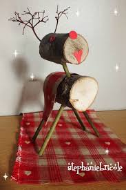 Tuto Diy Faire Un Renne En Bois Pour Decorer La Table De Noel Ou Le Sapin Renne De Noel Noel Fabriquer Deco De Noel