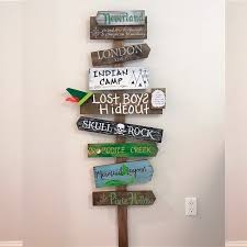 Lost Boys Hideout Door Sign Peter Pan Wooden Signs Directional Signs Nursery Signs